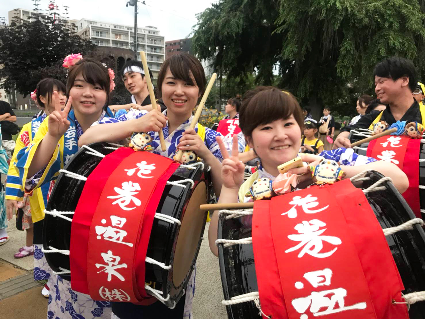 世界一の太鼓パレード☆盛岡さんさ踊り開催！ | 花巻温泉